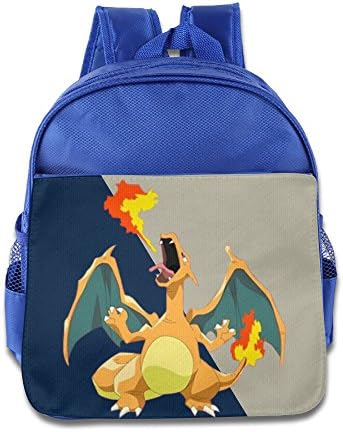 WXIANGL Kid's Charmander Charmeleon And Charizard School Backpacks/Bags For Unisex RoyalBlue