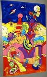 Super Cool Space ALIEN CITY Cartoon Bath Towel - NEW PRODUCT!