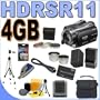 Sony HDR-SR11 60GB Hard Drive 12x Optical Zoom HD Camcorder BigVALUEInc Accessory Saver 4GB FH100 Lithium Battery/Rapid Charger Filter Kit - Tele/Wide Lens HDMI Bundle + MORE