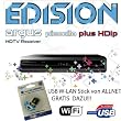 Edision Argus Piccollo Plus HD IP Schwarz Digital HDTV SAT Receiver + WLan Stick Wifi Adapter von Allnet NEU