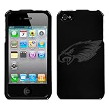 iPhone 4 Etched Philadelphia Eagles Black Snap on Hard Cover