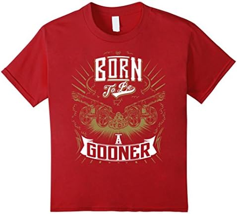 Kids Born To Be A Gooner Arsenal FC Fan T-shirt 6 Cranberry
