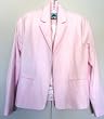 Pink Seersucker Blazer Jacket with Notch Collar Fully Lined 2 Pockets Sizes XS-XL