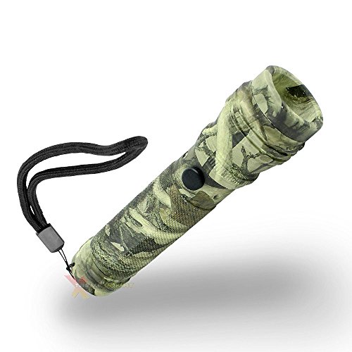 Xtreme Bright Camo LED Flashlight-3 Light Modes, 280 Lumens, Water Resistant, Instant Pinpoint Zoom Focus - Valuable Addition To Camping, Hunting, Fishing & Hiking Equipment - 100% Lifetime Guarantee