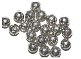 10mm Round Tudor Flower Round Antiqued Silvertone Metalized
Metallic Beads