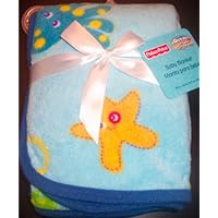 Fisher-Price Ocean Wonders Coral Fleece Blanket, Aqua/Green