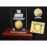 NFL  New York Giants 4-Time Super Bowl Champions 24KT Gold Etched Acrylic