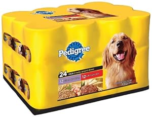 Pedigree Meaty Ground Dinner Mixed Chunky Beef and Chunky Chicken, 22-Ounce (Pack of 24)