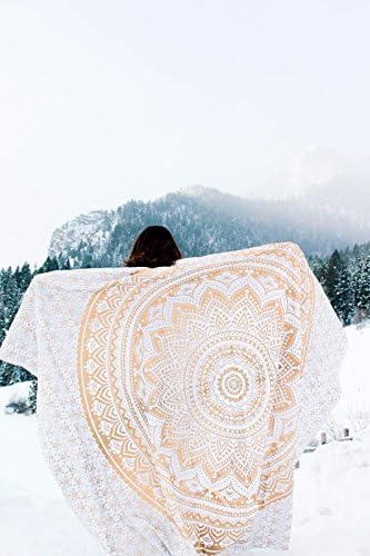 "Twin Golden Ombre Tapestry " Ombre Bedding , Mandala Tapestry, Multi Color Indian Mandala Wall Art Hippie Wall Hanging Bohemian Bedspread By KD CRAFTS
