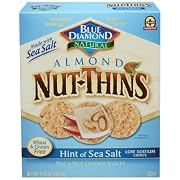 Blue Diamond Almond Nut-Thins Cracker Snacks Hint of Sea Salt Nut 425-Ounce Boxes Pack of 12