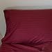 Egyptian Cotton 400 Thread Count Steen Stripe 7 Pcs Sheet Set & Duvet Cover Set Combo Burgundy - Queen