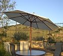 9ft Outdoor Patio Parasol Rotating Tilt - Natural