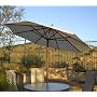 9ft Outdoor Patio Parasol Rotating Tilt - Natural