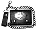 Batman DC Comics Super Hero Metal Badge Logos Trifold Wallet With Chain