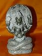 Yoga Guru Patanjali Statue 3 Head Cobra Hand Carved Green Stone Free Ship 8 Inch