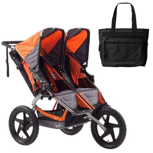 BOB ST1011 Sport Utility Stroller Duallie with Diaper Bag Orange