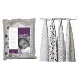 Aden + Anais Eggplant-Grey Muslin Cotton Swaddle... by Aden %2B Anais