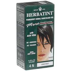 Herbatint Permanent Herbal Haircolour Gel, with Aloe Vera, 4N, Chestnut, 4.56-Ounces (Pack of 2)