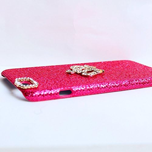 Iphone 6 Case (4.7 Inch) Extreme Deluxe Bling Diamante Imperial Crown Handmade Clear Crystal Rhinestone Diamond Skin Case Cover Compact, Elegant, Stylish Hard Phone Shell Protection for Iphone 6(pink