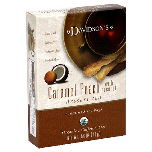 Davidson's Tea Caramel Pch with Coconut, 8-Count, Boxes (Pack of 12) by Coconut Tea