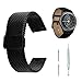 Gear S2 Classic Watch Band (Sm-r732 Version), CIKIShield-black Mesh Watch Strap Bracelet+Screen Protector for Samsung Galaxy Gear S2 Classic Sm-r732 Smart Watch(B-metal)