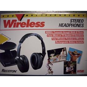 Recoton W500 900mghz Wireless Stereo Headphones by 