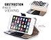 iPhone 7 Case, iPhone 7 Wallet Case, WWW [Lace Series] RFID-Resisting PU Leather Wallet Case Flip Phone Case Cover with Card Slots for Apple iPhone 7 Gold+Black