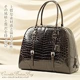 【財布】ITALYクロコダイルシャイニングボストンバッグ ダークブラウン センター取り(No.3917dbrr)【セール中】