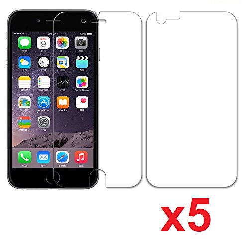 eTECH Collection 5 Pack of Front & Back Combo Anti-Glare & Anti-Fingerprint (Matte) Screen Protectors for Apple iPhone 6 4.7 eTECH Collection 5 Pack of Front & Back Combo Anti-Glare & Anti-Fingerprint (Matte) Screen Protectors for Apple iPhone 6 4.7