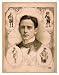 Historic Theater Poster (L), Bust image of man in bowtie surrounded by four images of same ma
