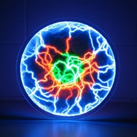 Luminglas 12" Round Plasma Illumination Display Set Multiple Color RED GREEN BLUE Contemporary Luminglass Disk/Disc Night Light (143)