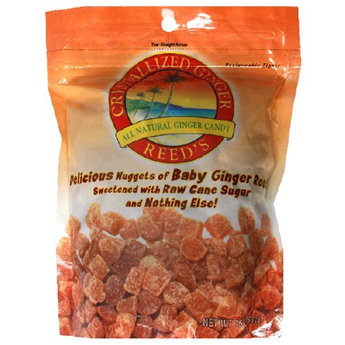 Reed's Crystallized Ginger Candy, 16-Ounce Bag (Pack of 4)