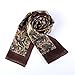Charmeuse Satin Silk Scarf for Men (Brown with Paisley Pattern)