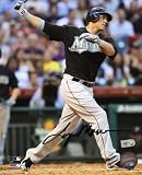 Logan Morrison Autographed Photograph | Details: Florida Marlins, 8x10, Black Jersey