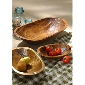Primitive Wooden Bowl - 16 X 19 by Primitive Wooden Bowl