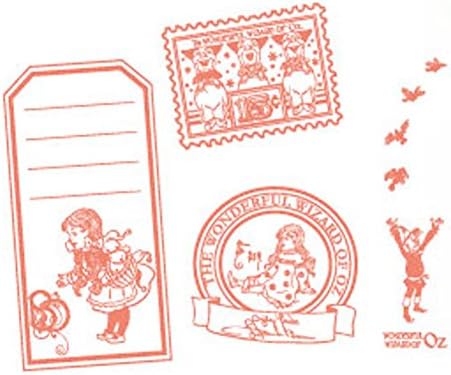 The Wizard of Oz Dorothy Stamps Wooden Stamp Set (4-Piece) with Tin Box (Pattern 1)