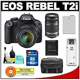 Canon EOS Rebel T2i Digital SLR Camera & 18-55mm IS Lens + EF-S 55-250mm IS Zoom Lens + 16GB Card + Battery + Case + Accessory Kit