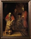 Return of the Prodigal Son Framed Art Poster Print by Rembrandt van Rijn , 26x32