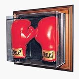Custom Engraved The Case-Up Collection Double Boxing Glove Display Case (Mahogany Finish)