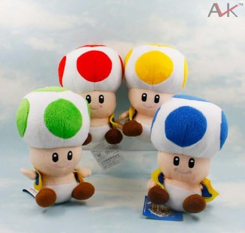 Super Mario Mushroom Men Plush Soft Toy 4pcs/lot