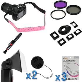 GTMax 10 Items Value 55mm Lens Accessories Bundle kit for Canon Nikon Pentax Olympus Fujifilm DSLR / SLR Cameras