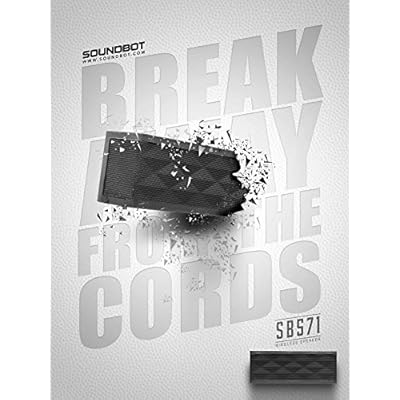 SoundBot&Acirc;&reg; SB571 Bluetooth Wireless Speaker for 12 hrs Music Streaming &amp; Hands-Free Calling w/ 6W + 6W 40mm Driver...