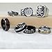 Bling Jewelry Tungsten Celtic Dragon Gold Plated Black Inlay Wedding Ring