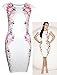 Forever Womens Celebrity Inspired Side Floral Bodycon Midi Dress