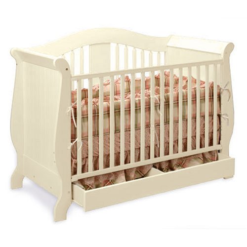 Aspen Stages 3 in 1 Crib With Drawer in Antique White Finsih By Storkcraft Baby Furniture