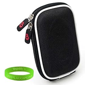 Durable and Elegant Slim Digital Camera Hard Case for your Canon Powershot Series: A1200 A2200 A2300 A2400 IS A3300 A3400 A4000 S95 S100 ELPH 110 HS ELPH 100 HS ELPH 510 520 530 HS ELPH 300 310 320 HS in Nylon Black