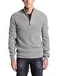 Ben Sherman Men's Rib Half Zip Thru Sweater