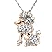14k Rose Gold Diamond Poodle Pendant (1/5 cttw, I-J Color, I2-I3 Clarity), 18