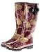 Couture Discount Damenstiefel Regenstiefel Gummistiefel Flower Power, Rosen (ST155)
