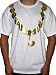 All Products : JABBAWOCKEEZ JBWKZ Logo Chain Mens Dance Gold Foil T-Shirt Tee Top White 80's Hip Hop